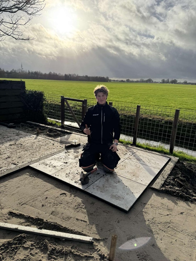 Ruben Westhuis aan het werk